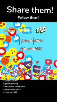 Follow them! Share them! They're so cute! #gaycouplevlog #boyfriends #husbands #boylove #Dreydon #Dreydon2022 